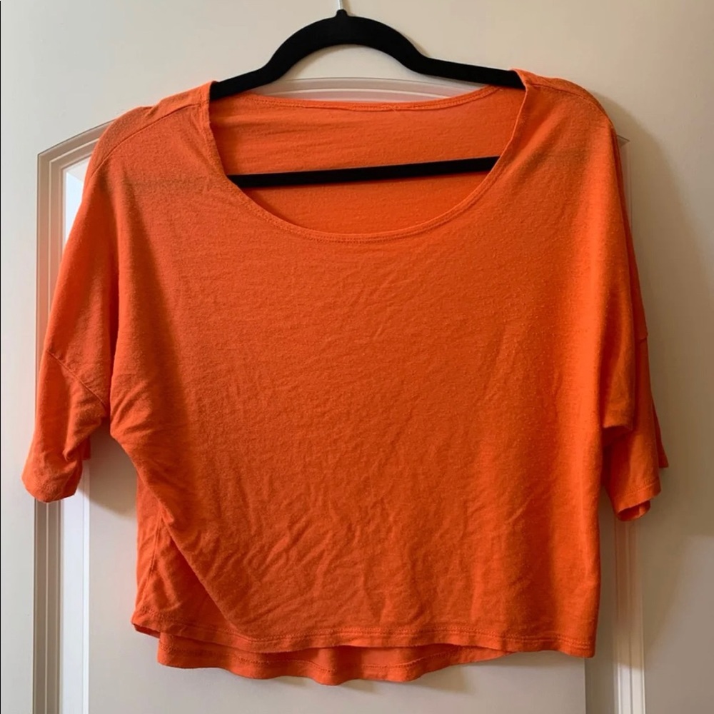 Orange crop top
